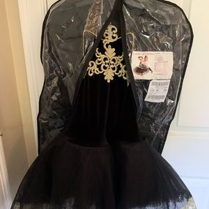 Black and gold ballet costume